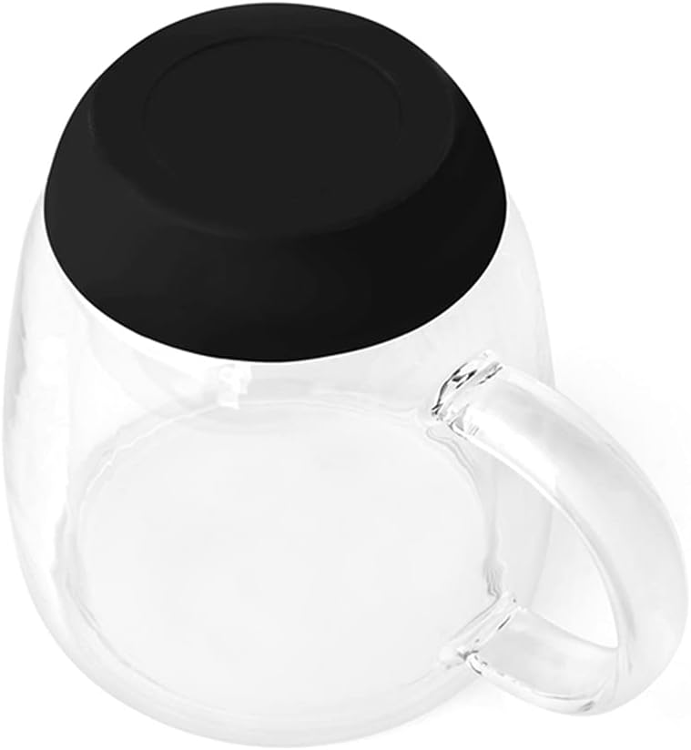 Tadar Double Wall Glass Coffee Mug Set 350 ml Silicone Bottom Insulated Glass Coffee Cups Set of 2