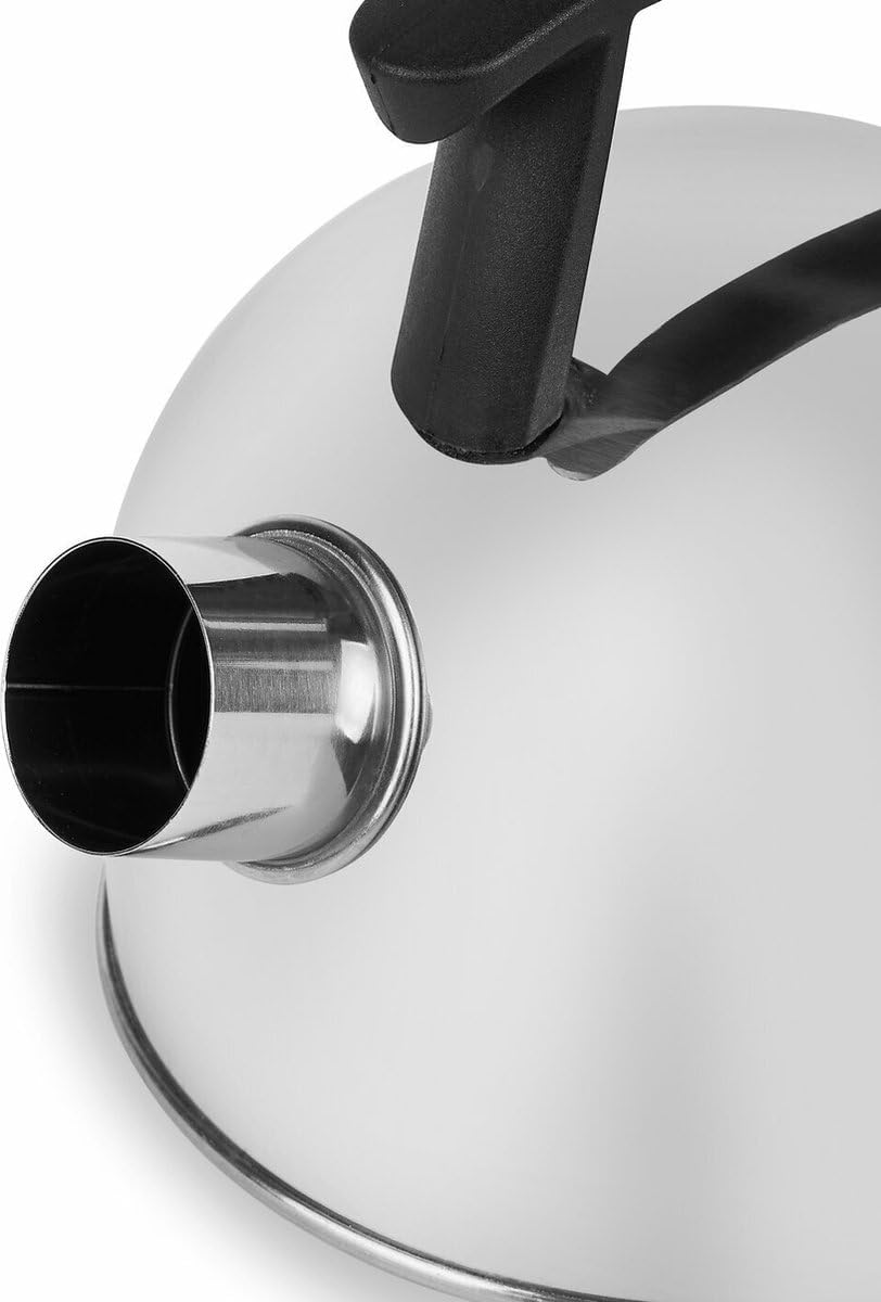 Whistling Kettle Silver Induction 1.5 L Camping Gas Induction Stovetop Kettle Tea Camp Fire Stainless Steel Teapot Kettle