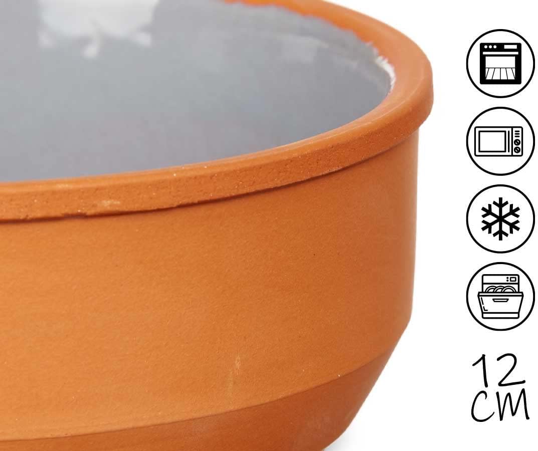 Dessert Bowl Oven to Table Tapas Dishes Creme Brulee Fish Pie Terracotta Clay Baking Set of 6-12 cm