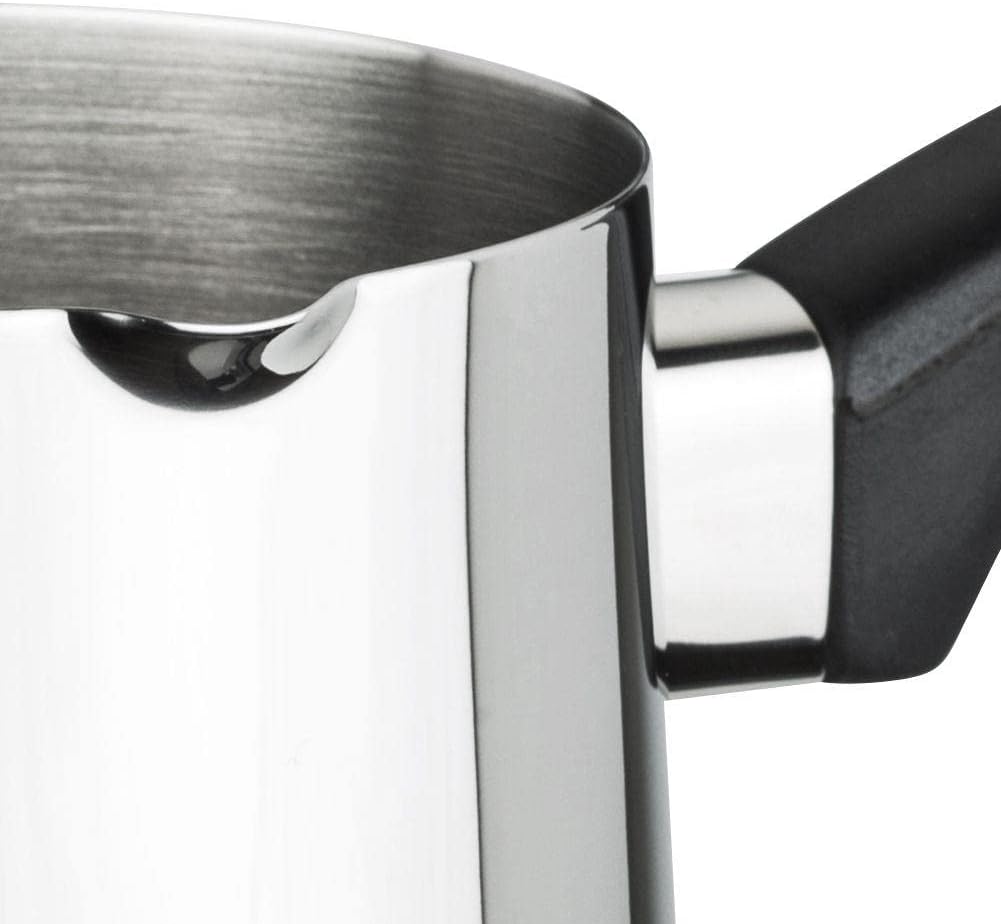 Nava Acer Turkish Coffee Pot, Modern Cezve Briki Stainless Steel Stovetop Coffee Maker, Ergonomic Heat Resistant Handle, Milk Pot and Coffee Warmer, 250ml