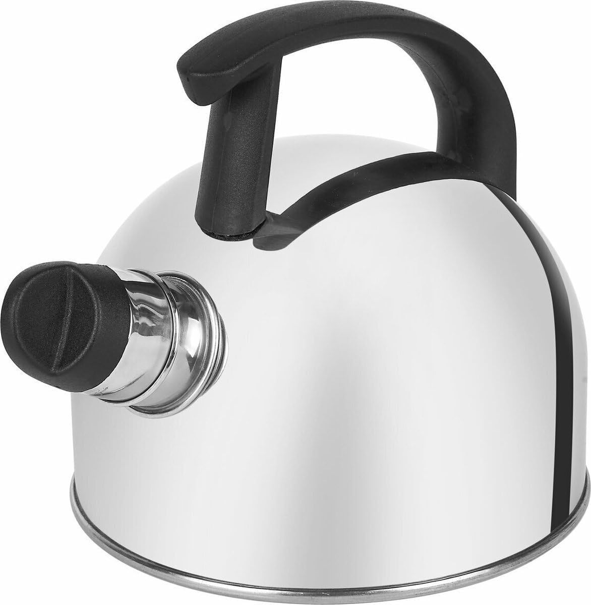 Whistling Kettle Silver Induction 1.5 L Camping Gas Induction Stovetop Kettle Tea Camp Fire Stainless Steel Teapot Kettle