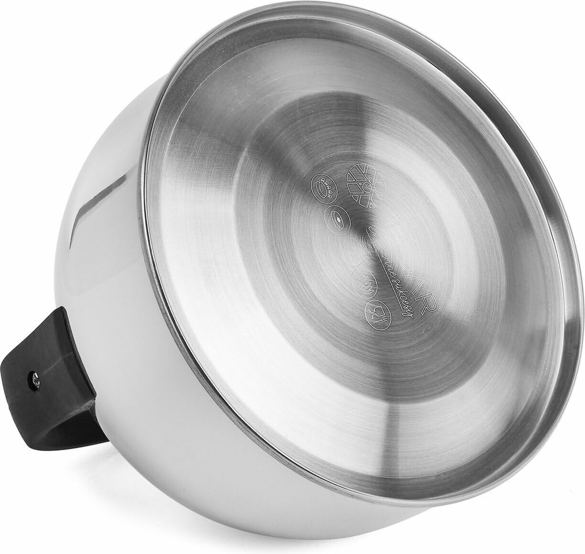 Whistling Kettle Silver Induction 1.5 L Camping Gas Induction Stovetop Kettle Tea Camp Fire Stainless Steel Teapot Kettle