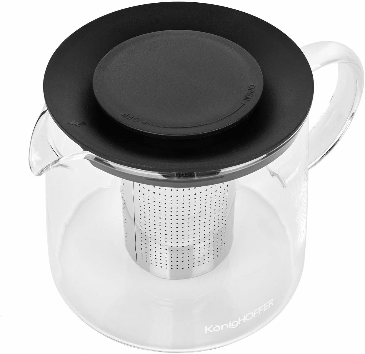 KonigHOFFER Tea Pot Infusers for Loose Tea 1.5 L Glass Teapot Stovetop