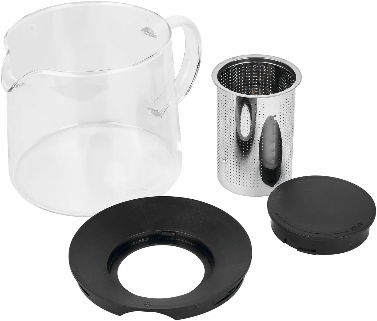 KonigHOFFER Tea Pot Infusers for Loose Tea 1.5 L Glass Teapot Stovetop