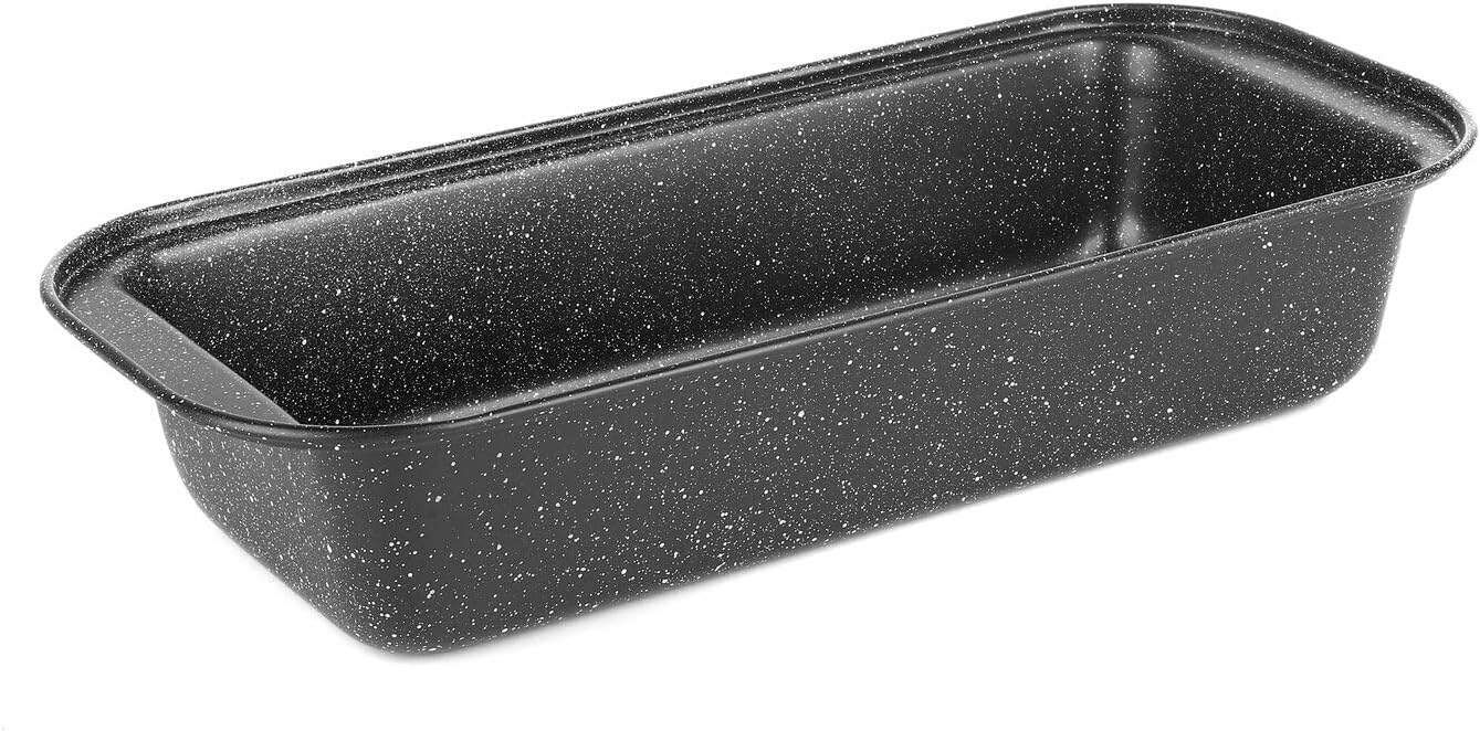 Classic Baking Tray Cake Baking Mold Carbon Steel Casserole for Plantains, Pate Bread, Cakes Konighoffer Black Marble 30 x 13 x 5.5 cm Rectangular Non-Stick