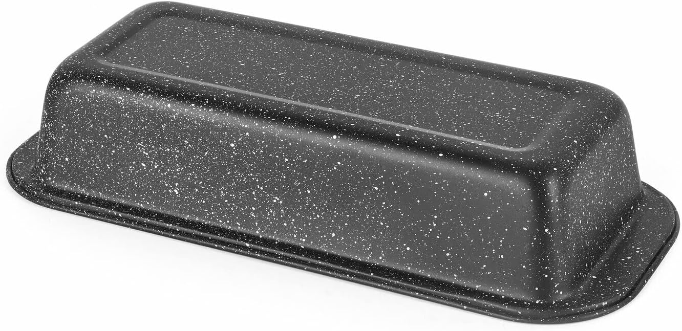 Classic Baking Tray Cake Baking Mold Carbon Steel Casserole for Plantains, Pate Bread, Cakes Konighoffer Black Marble 30 x 13 x 5.5 cm Rectangular Non-Stick