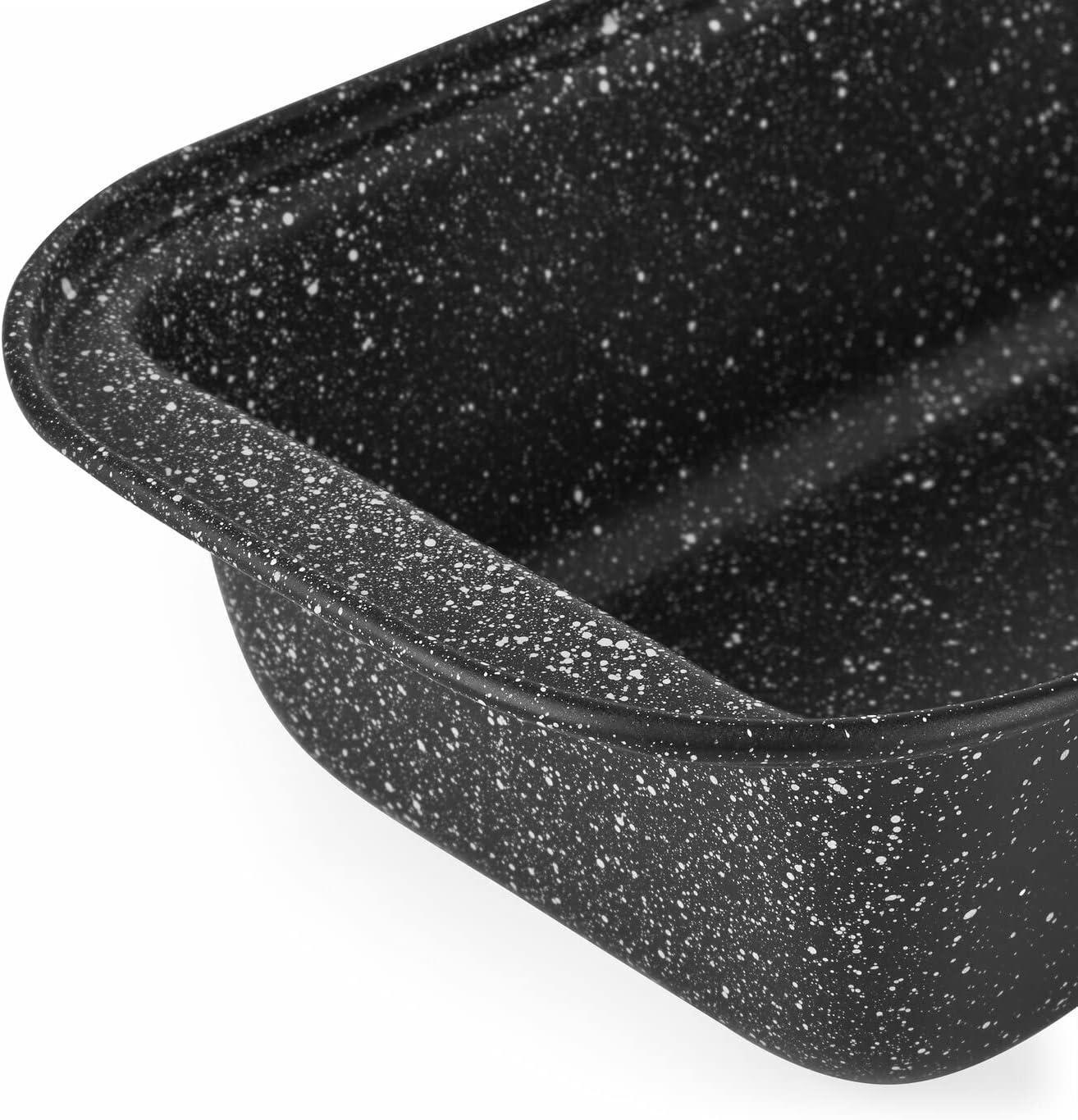 Classic Baking Tray Cake Baking Mold Carbon Steel Casserole for Plantains, Pate Bread, Cakes Konighoffer Black Marble 30 x 13 x 5.5 cm Rectangular Non-Stick