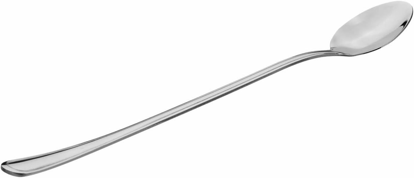 Long Spoon for Latte Coffee Desert Ice Cream Cutlery Teaspoons Silver Set of 6