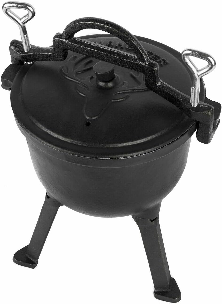Camping Oven Bbq Accessories Cast Iron Enamel Bbq Pot Cooking Tripod Dutch Oven Camping Dutch Food Garden Camping Barbeque 5 l Enamel