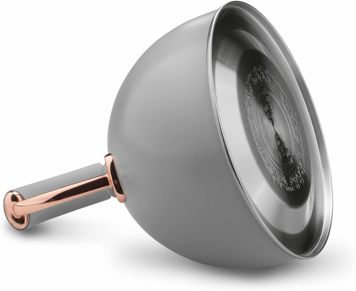 Whistling Kettle for Induction Hob Grey Rose Gold Matt 2.3 L Gas Stove Camping Soft Touch