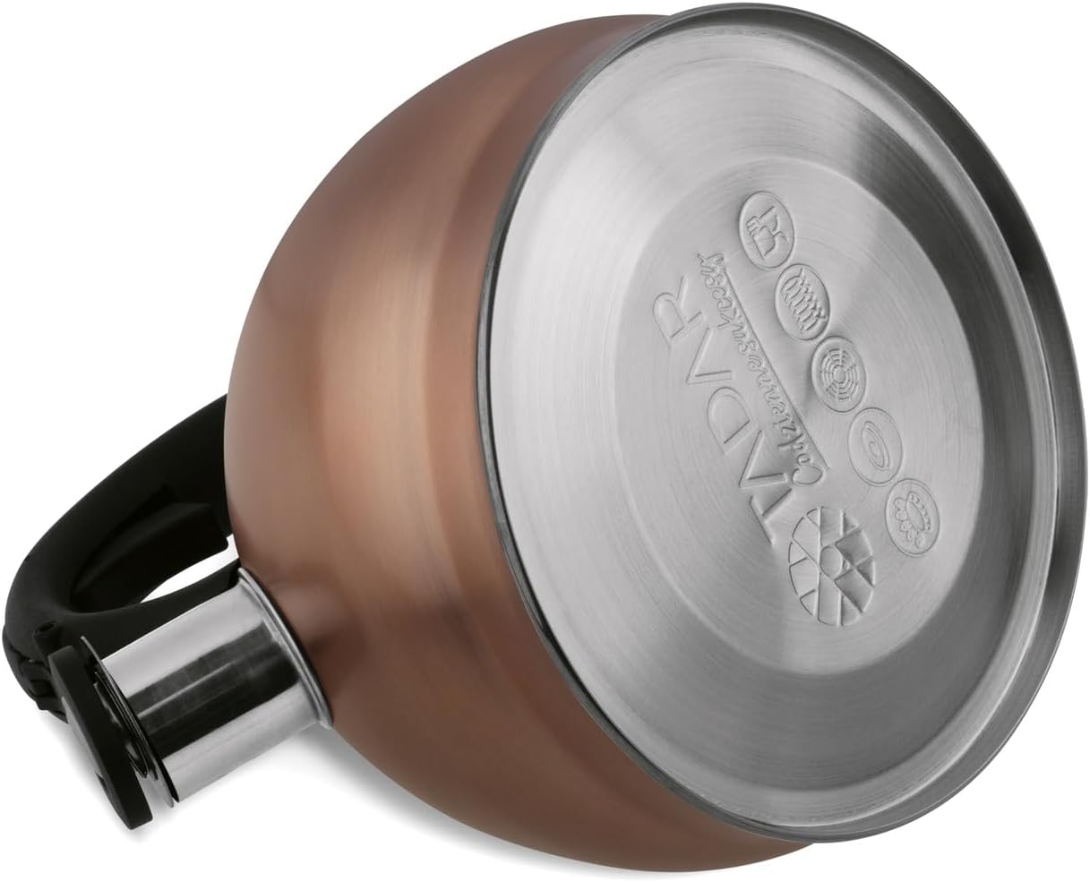 Whistling Kettle for Gas Hob Induction Hob 1.8l Whistle Kettle for Stove Copper Small Camping Kettle for Gas Stove