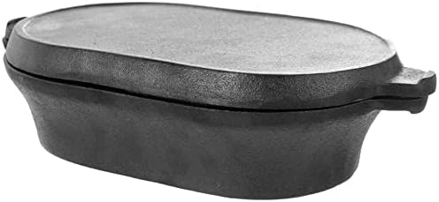 Cast Iron Casserole Roasting Dish with Lid Cast Iron 28 cm Grill Pan