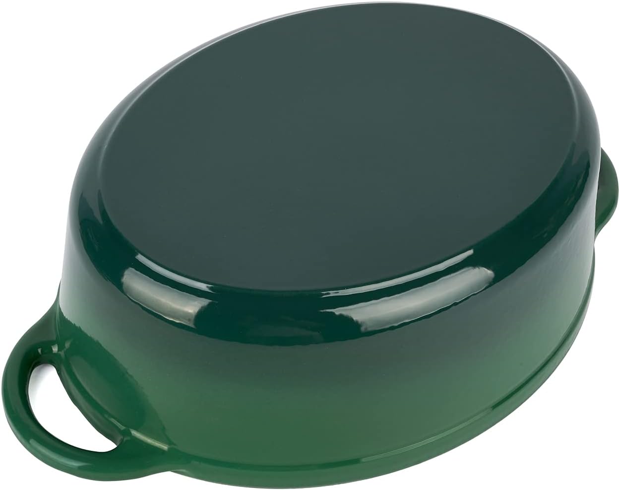 Cast Iron Casserole Dish with Lid Enamel Dutch Oven Non Stick 6.4L Pot Induction Hob (Green)
