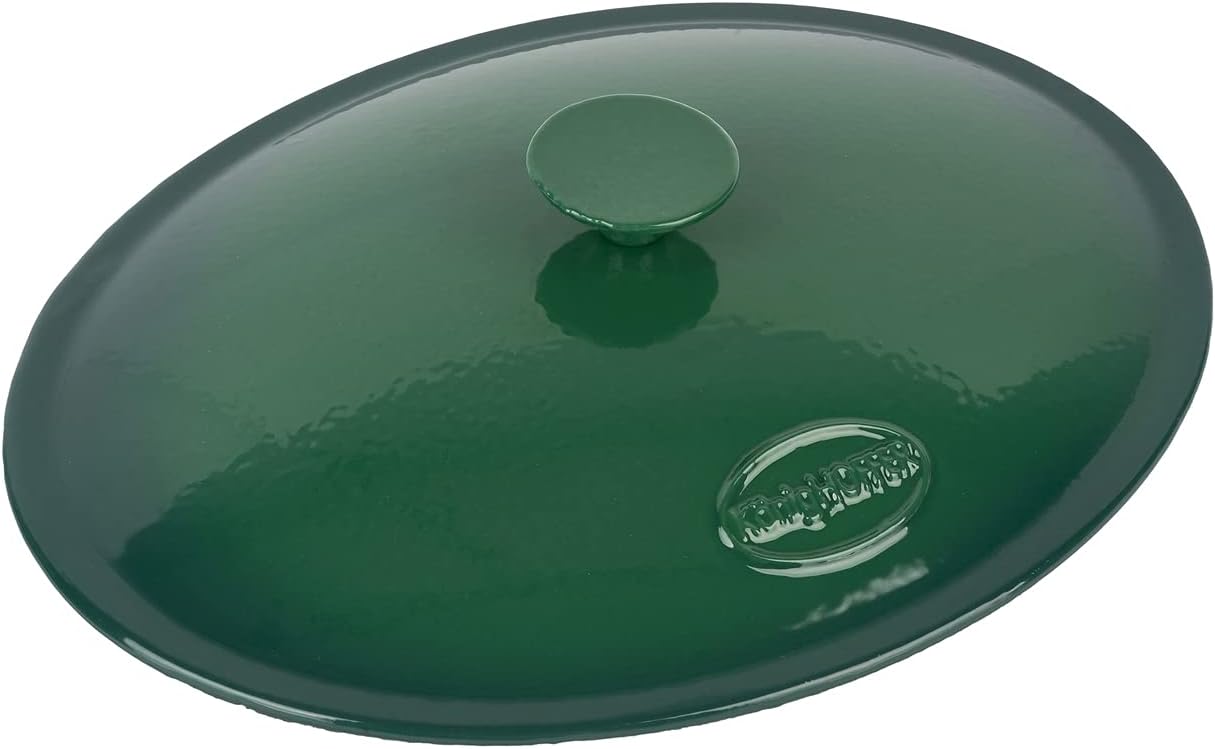 Cast Iron Casserole Dish with Lid Enamel Dutch Oven Non Stick 6.4L Pot Induction Hob (Green)