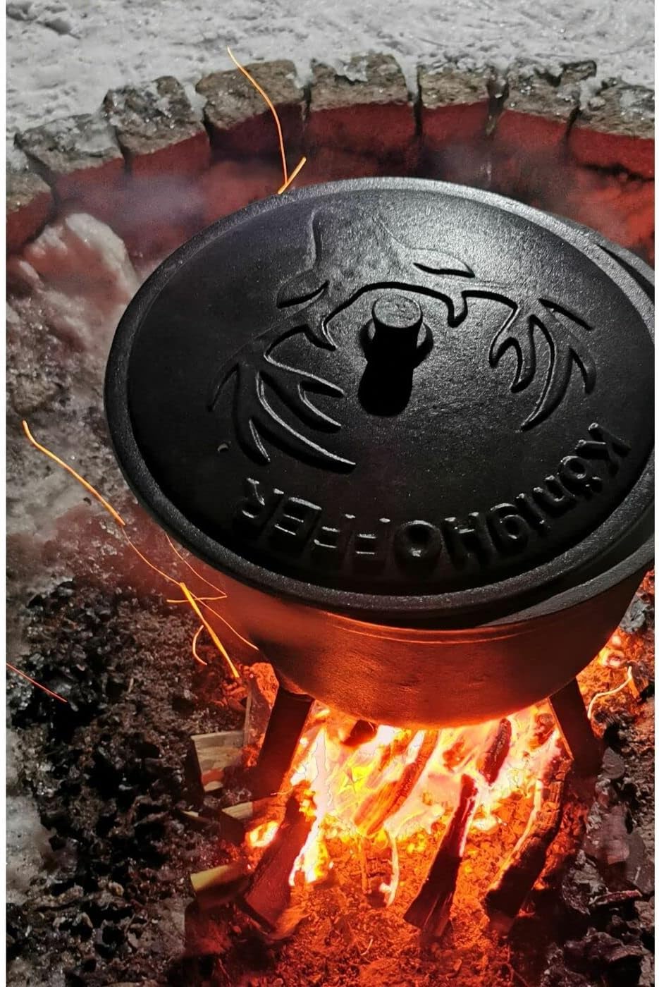 Camping Oven Bbq Accessories Cast Iron Enamel Bbq Pot Cooking Tripod Dutch Oven Camping Dutch Food Garden Camping Barbeque 5 l Enamel