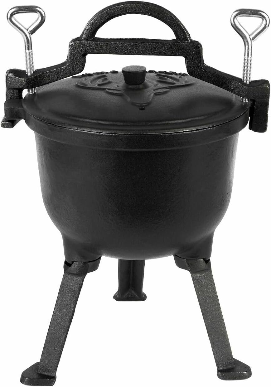 Camping Oven Bbq Accessories Cast Iron Enamel Bbq Pot Cooking Tripod Dutch Oven Camping Dutch Food Garden Camping Barbeque 5 l Enamel