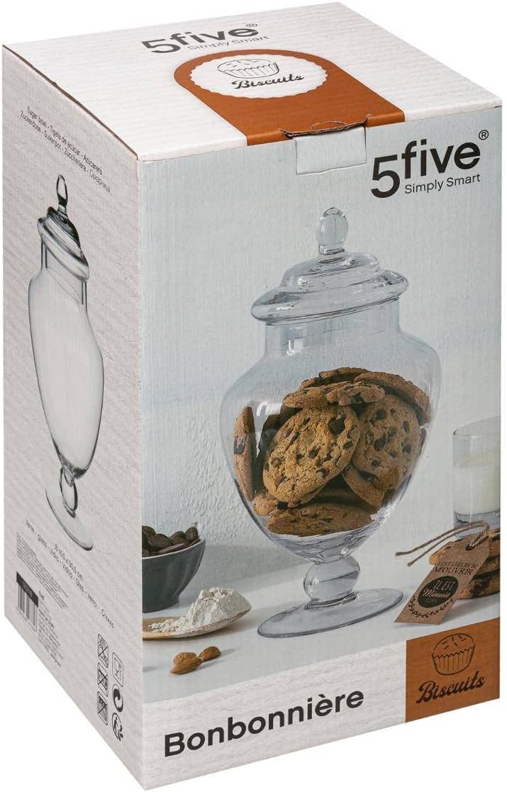 Glass candy jar for a sweet or confectionery bar