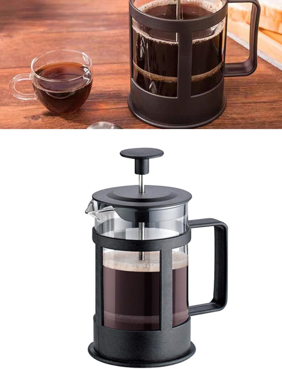Cafetiere Coffee Press French Press Coffee Maker Glass Kettle Loose Tea Camping Cafetiere with Plunger 1L