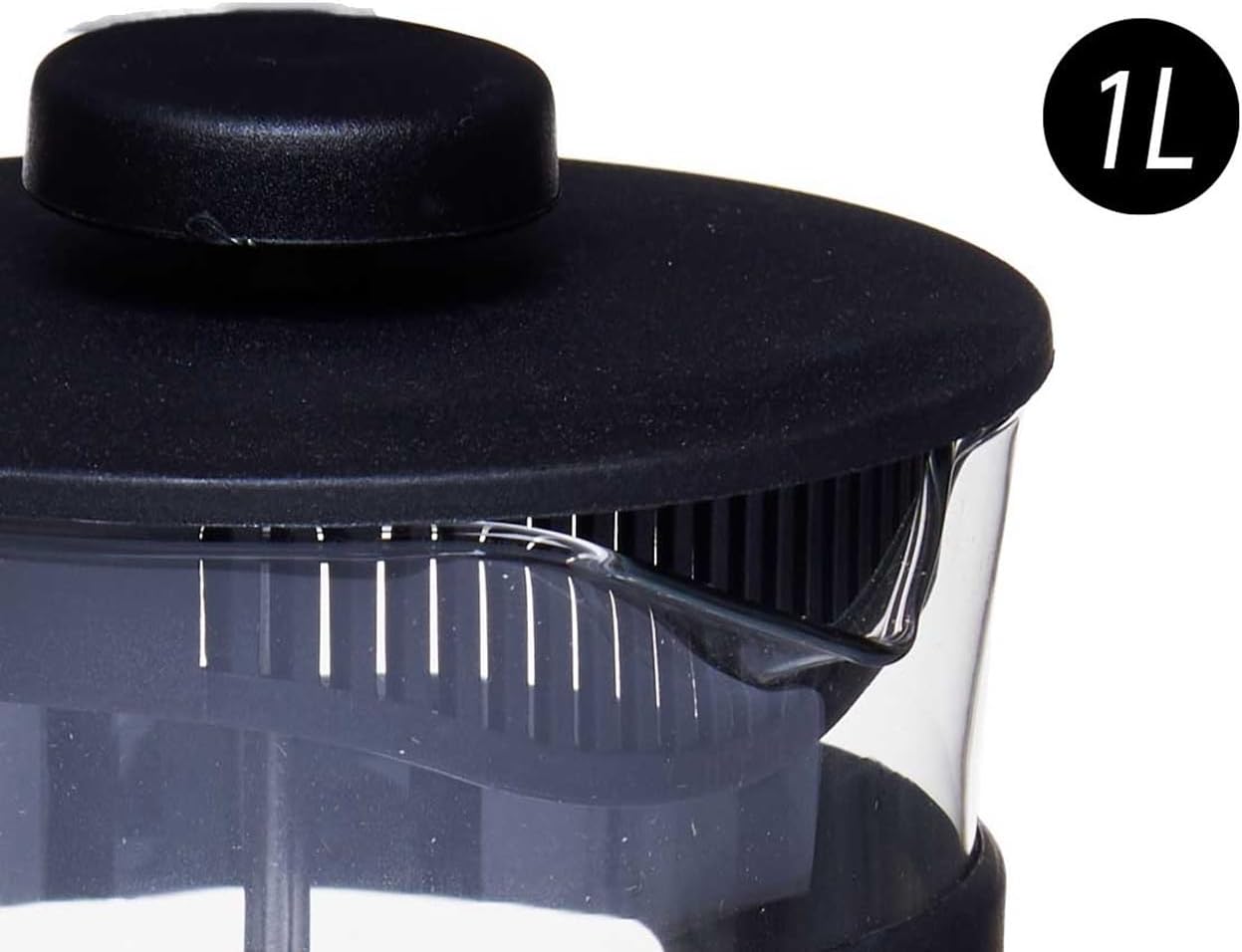 Cafetiere Coffee Press French Press Coffee Maker Glass Kettle Loose Tea Camping Cafetiere with Plunger 1L