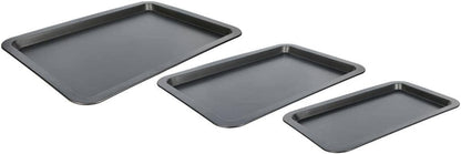 Set of 3 baking trays - Non-stick coating - Colour GREY