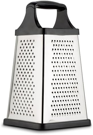 Stainless Steel Grater Kitchen Grater with Container 31 cm 4 Essential Kitchen Functions for Coarse