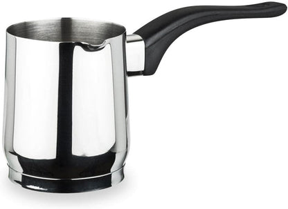 Nava Acer Turkish Coffee Pot, Modern Cezve Briki Stainless Steel Stovetop Coffee Maker, Ergonomic Heat Resistant Handle, Milk Pot and Coffee Warmer, 250ml