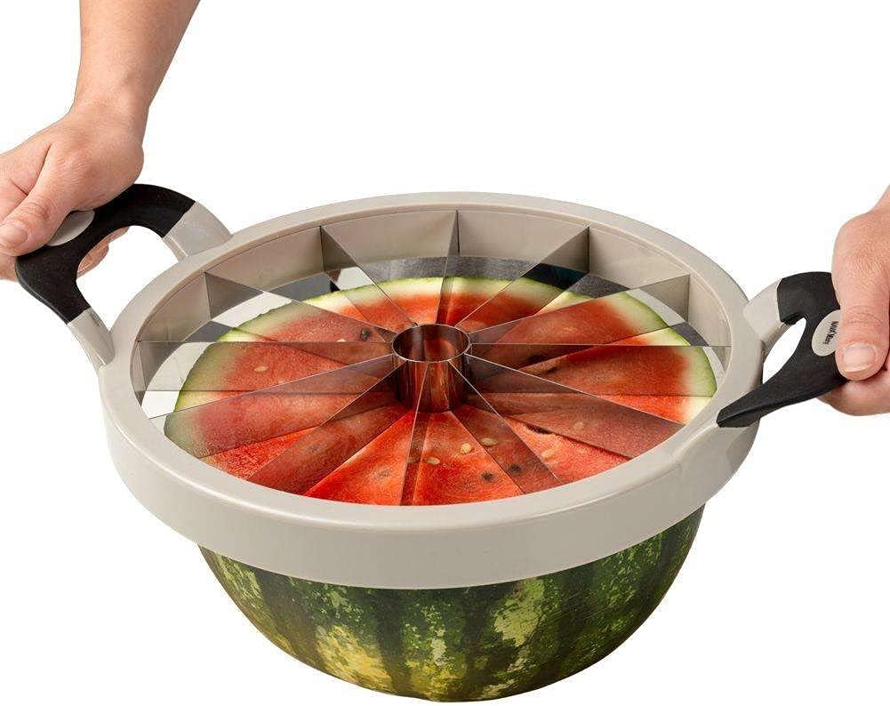 Nava Misty Melon Cutter for Watermelon, Pineapple, Fruits, with Non-Slip Handles