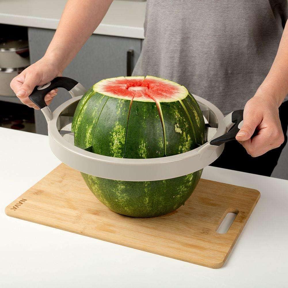 Nava Misty Melon Cutter for Watermelon, Pineapple, Fruits, with Non-Slip Handles