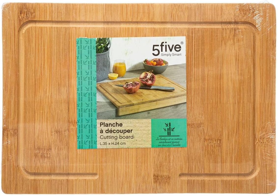 Secret de Gourmet Bamboo Chopping Board with Rim 35 x 24 cm