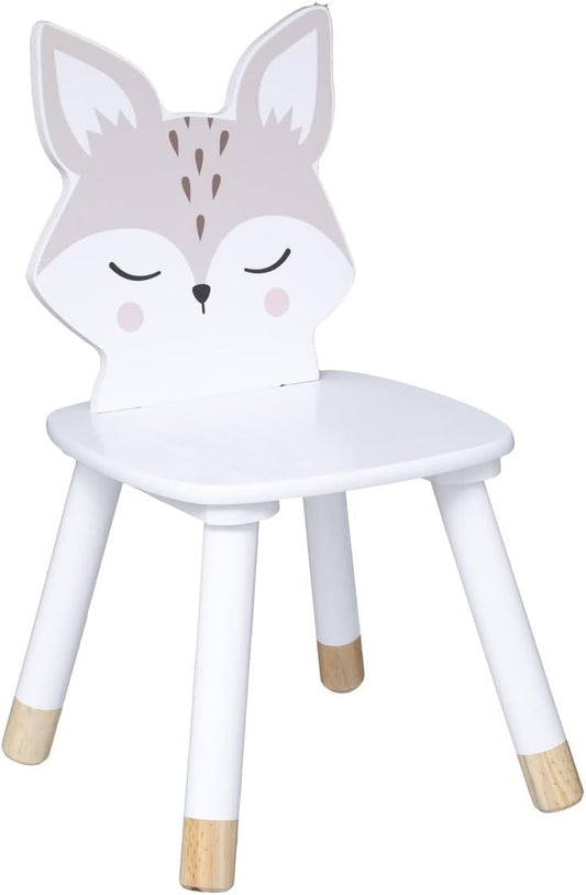 ATMOSPHERA CREATEUR D'INTERIEUR Children's Chair Soft Fox Atmosphera for Kids, Wood, White, cm