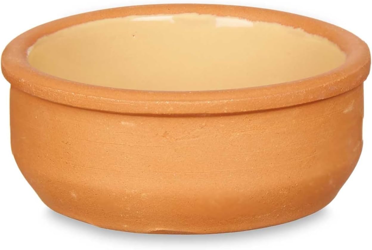 Ramekins Set of 6 Tapas Yellow Dishes Creme Brulee Fish Pie Terracotta Clay Baking 8cm Soufflé Dishes 8cm Snakcs Dip Bowls Terracotta Bowls for Food