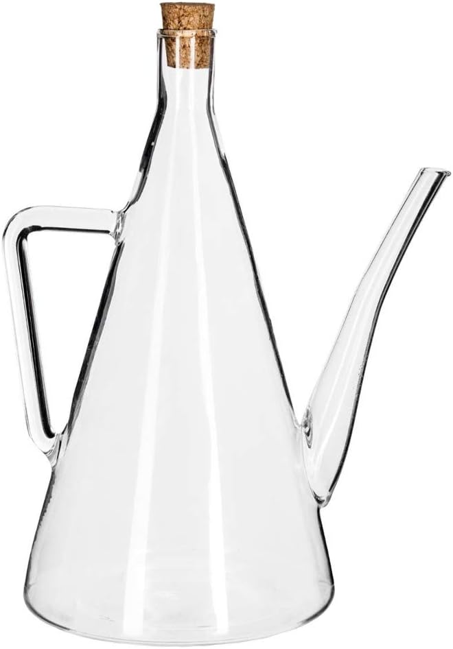 SECRET DE GOURMET Oil jug, kitchen cooking tool, Oil Pot made of glass - 500 ml, height: 22 cm