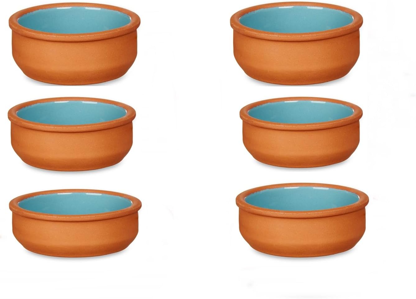 Sauce Bowls Mini Ramekins Set of 6 Oven To Table Serving Dishes Dish Deep Plate Terracotta dishes tapas Creme Brulee Clay Baking