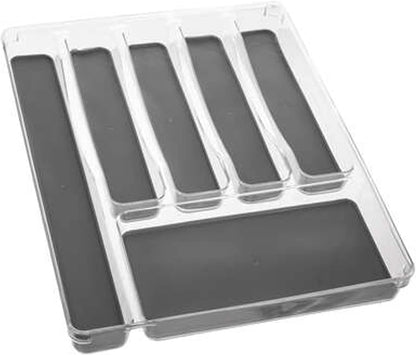 Secret DE Gourmet Cutlery Tray with 6 Compartments L. 40 x l. 32 x H. 4.5 cm Dark Grey