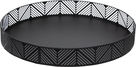 Secret de Gourmet Basket Metal Tray Black Diameter 30 cm