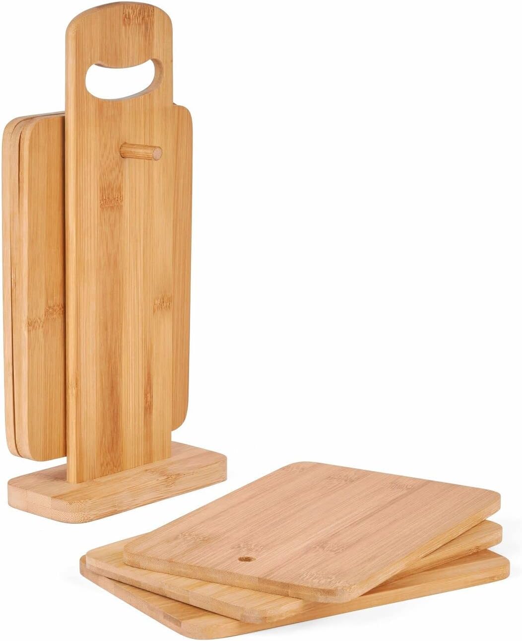 Tapas Serving Board Bamboo Chopping Boards in Stand Serving Set Plater Tapas Set