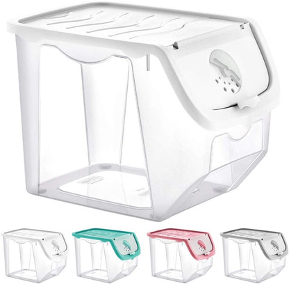 Vegetable Storage Container, Storage Potatoes, Fruit, Onions, Potatoes, Potato Pot, Onion Pot, Kitchen Organiser, Storage Boxes, 12 L (White-Transparent)