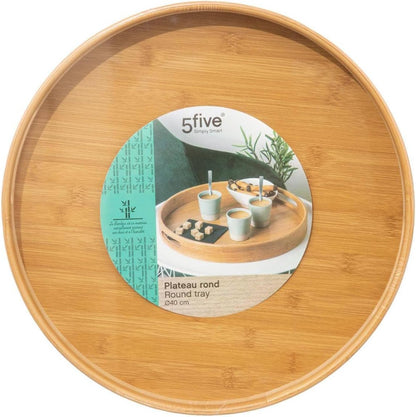 Bamboo round tray D40