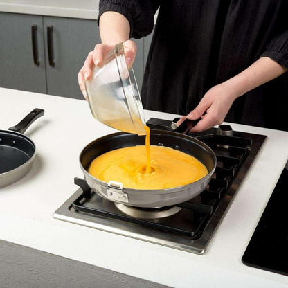Duboko Cookware Non Stick Double-Sided Frying Pan for Omelette, Pancake, and Egg Frittata, Folding Flip Pans, PFOA Free, 26cm Size