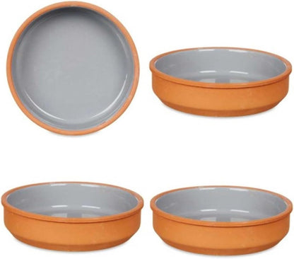 Oven To Table Dish Tapas Dishes Creme Brulee Fish Pie Terracotta Clay Baking 16 cm Grey Ramekins Set of 8