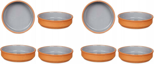 Oven To Table Dish Tapas Dishes Creme Brulee Fish Pie Terracotta Clay Baking 16 cm Grey Ramekins Set of 8