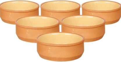 Ramekins Set of 6 Tapas Yellow Dishes Creme Brulee Fish Pie Terracotta Clay Baking 8cm Soufflé Dishes 8cm Snakcs Dip Bowls Terracotta Bowls for Food